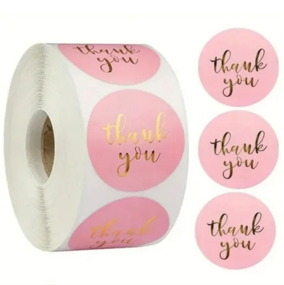 500 Pieces Roll Thank You Sealing Sticker - Picture 1 of 7